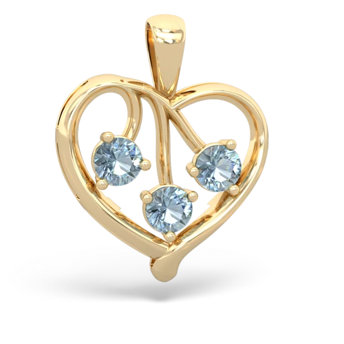 sapphire-peridot love heart pendant