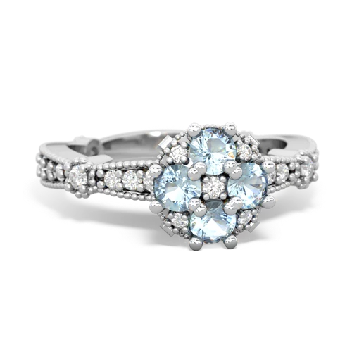 aquamarine-aquamarine art deco engagement ring