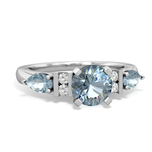 tanzanite-white topaz engagement ring