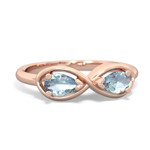 aquamarine-aquamarine infinity ring