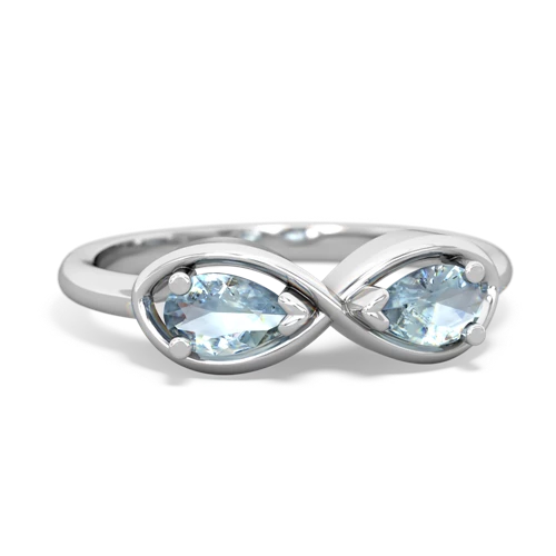 aquamarine-aquamarine infinity ring