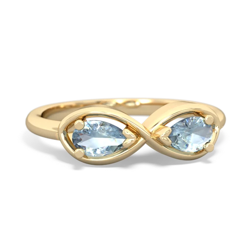 aquamarine-aquamarine infinity ring