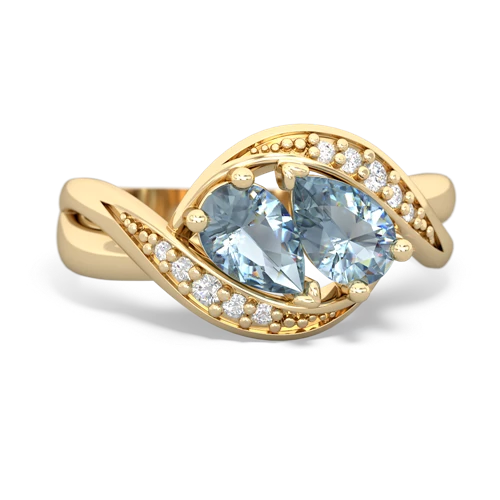 aquamarine-aquamarine keepsake curls ring