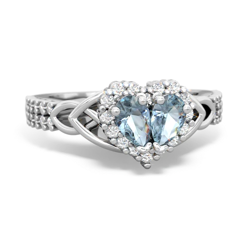 aquamarine-aquamarine keepsake engagement ring