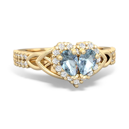 aquamarine-aquamarine keepsake engagement ring
