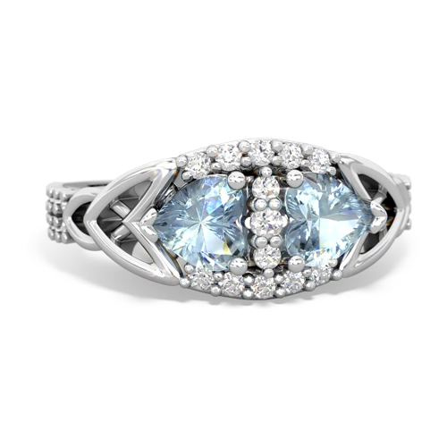 aquamarine-aquamarine keepsake engagement ring