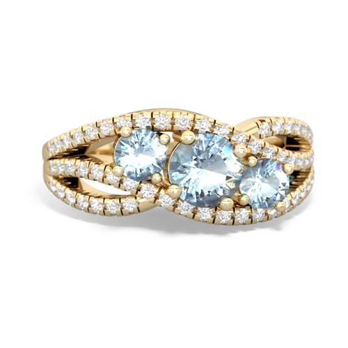 opal-blue topaz three stone pave ring