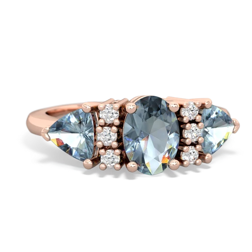 smoky quartz-blue topaz timeless ring