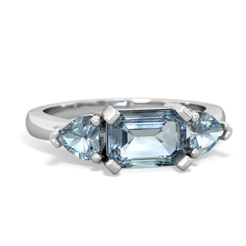 aquamarine-aquamarine timeless ring