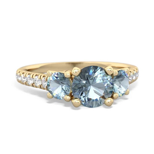 aquamarine-aquamarine trellis pave ring