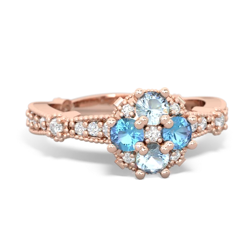 aquamarine-blue topaz art deco engagement ring