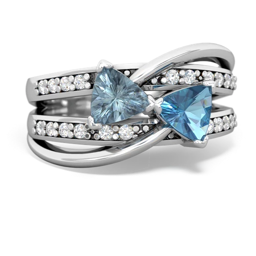 aquamarine-blue topaz couture ring
