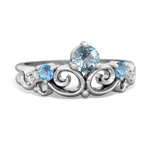 aquamarine-blue topaz crown keepsake ring