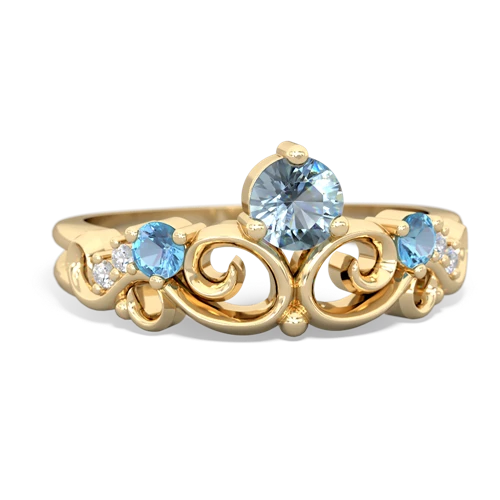 aquamarine-blue topaz crown keepsake ring