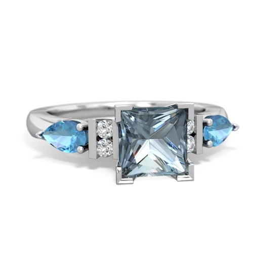 aquamarine-blue topaz engagement ring