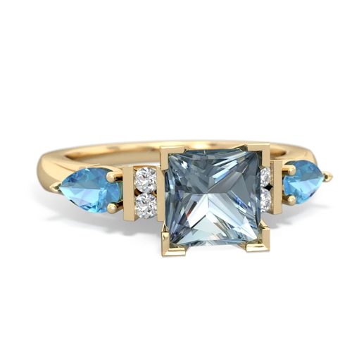 aquamarine-blue topaz engagement ring