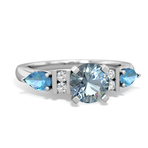 aquamarine-blue topaz engagement ring