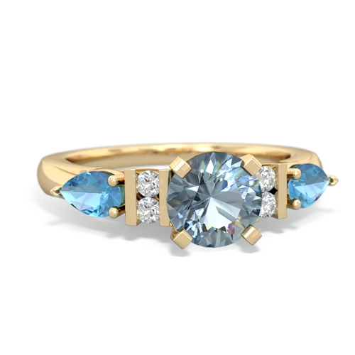 aquamarine-blue topaz engagement ring