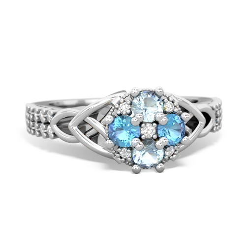 aquamarine-blue topaz engagement ring