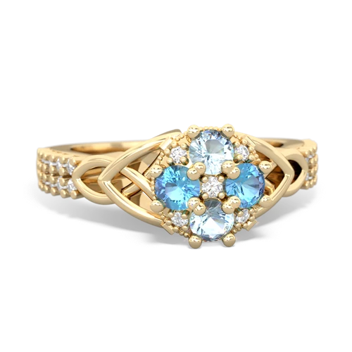 aquamarine-blue topaz engagement ring