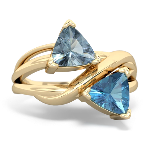 aquamarine-blue topaz filligree ring