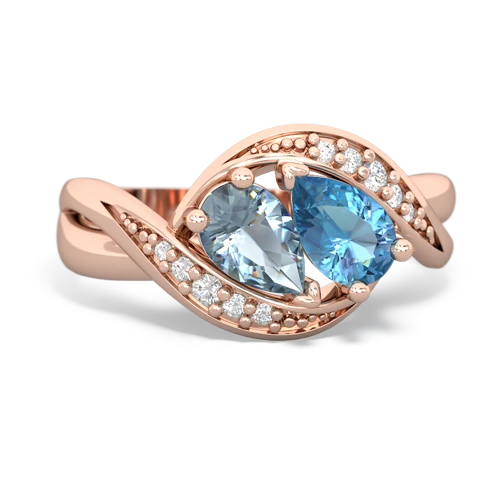 aquamarine-blue topaz keepsake curls ring