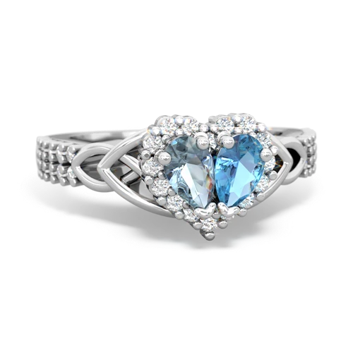 aquamarine-blue topaz keepsake engagement ring