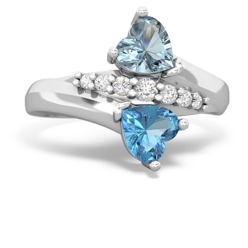 aquamarine-blue topaz modern ring