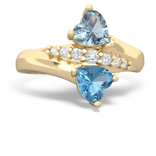 aquamarine-blue topaz modern ring