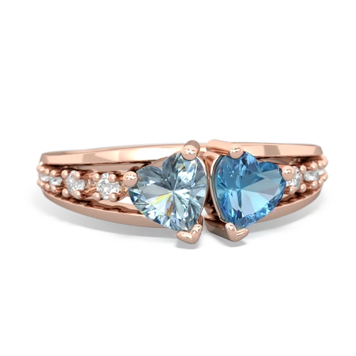 aquamarine-blue topaz modern ring