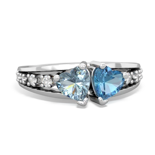 aquamarine-blue topaz modern ring