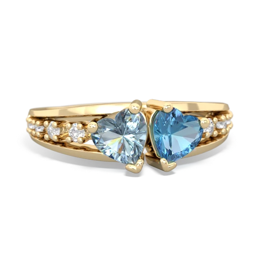 aquamarine-blue topaz modern ring