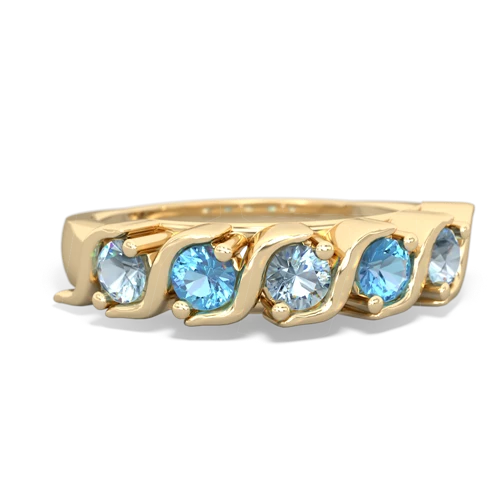 aquamarine-blue topaz timeless ring