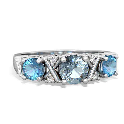 aquamarine-blue topaz timeless ring