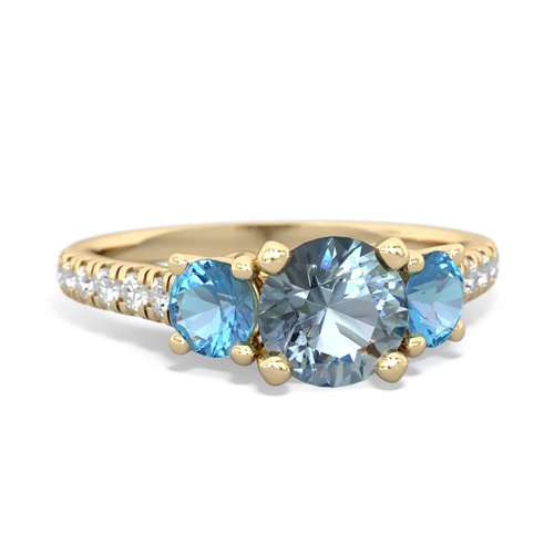 aquamarine-blue topaz trellis pave ring