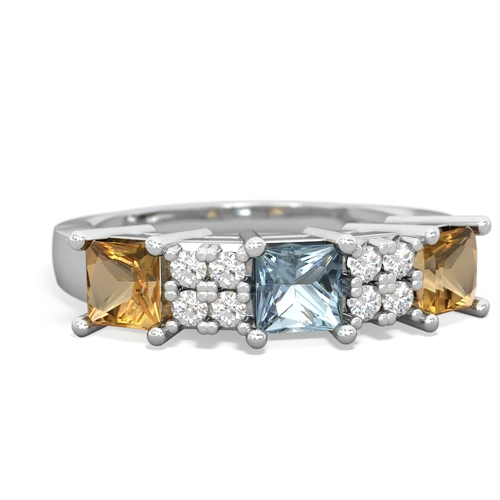 aquamarine-citrine timeless ring