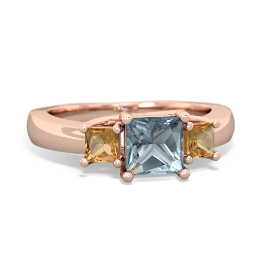 aquamarine-citrine timeless ring