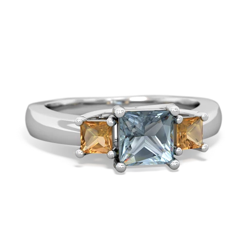 aquamarine-citrine timeless ring