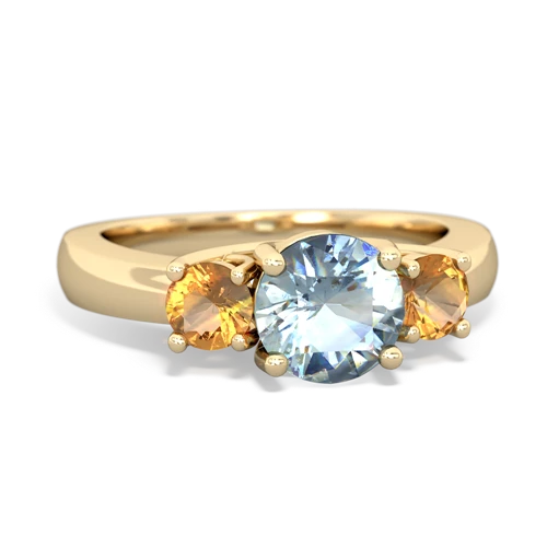 aquamarine-citrine timeless ring