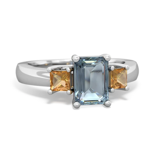 aquamarine-citrine timeless ring