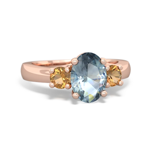 aquamarine-citrine timeless ring