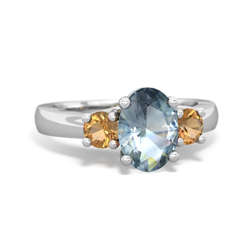 aquamarine-citrine timeless ring