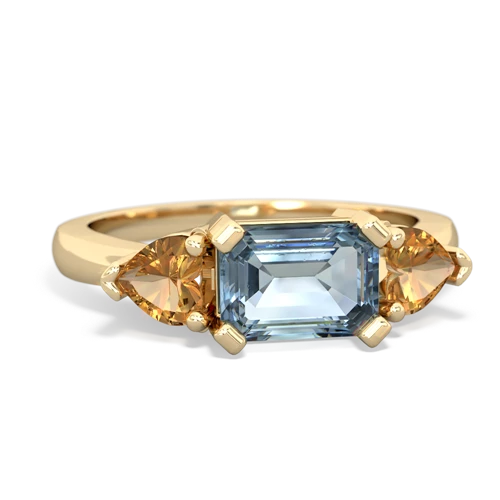 aquamarine-citrine timeless ring