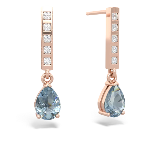 Aquamarine Drop Genuine Aquamarine earrings Earrings