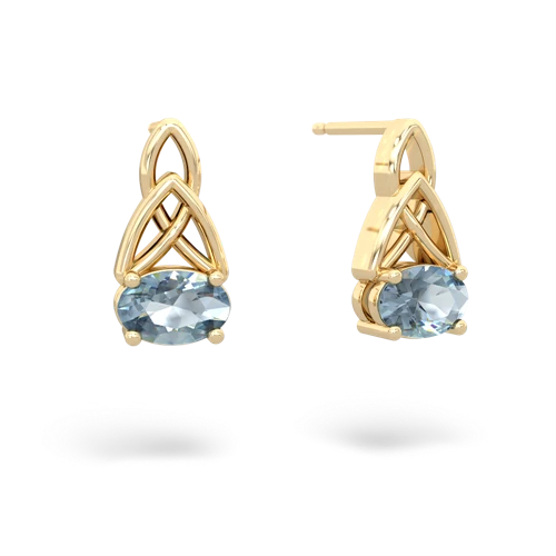 Aquamarine Celtic Trinity Knot Genuine Aquamarine earrings Earrings