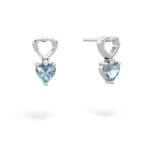 aquamarine love earrings