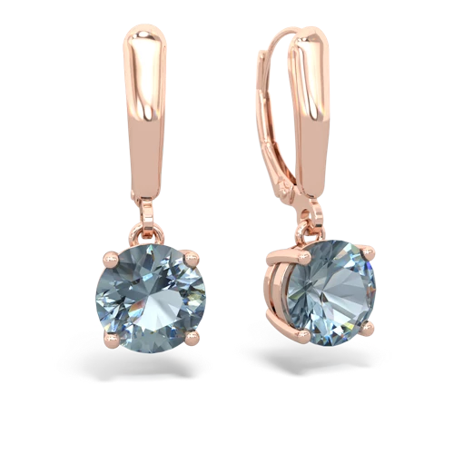 aquamarine lever-back earrings