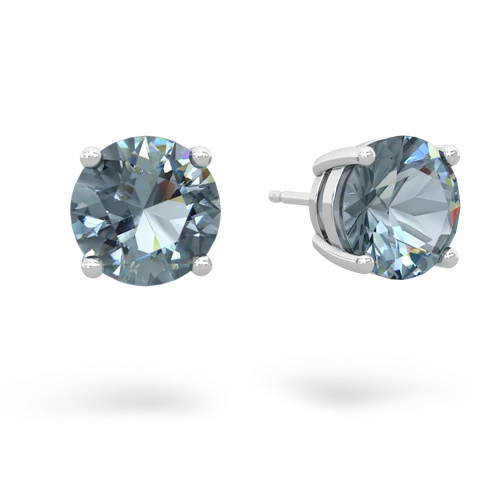 aquamarine round-stud earrings