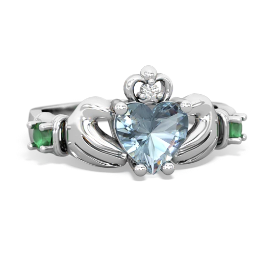 aquamarine-emerald claddagh ring