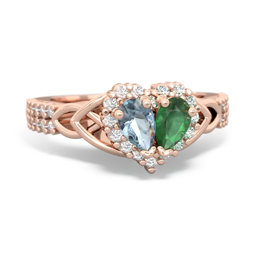 aquamarine-emerald keepsake engagement ring